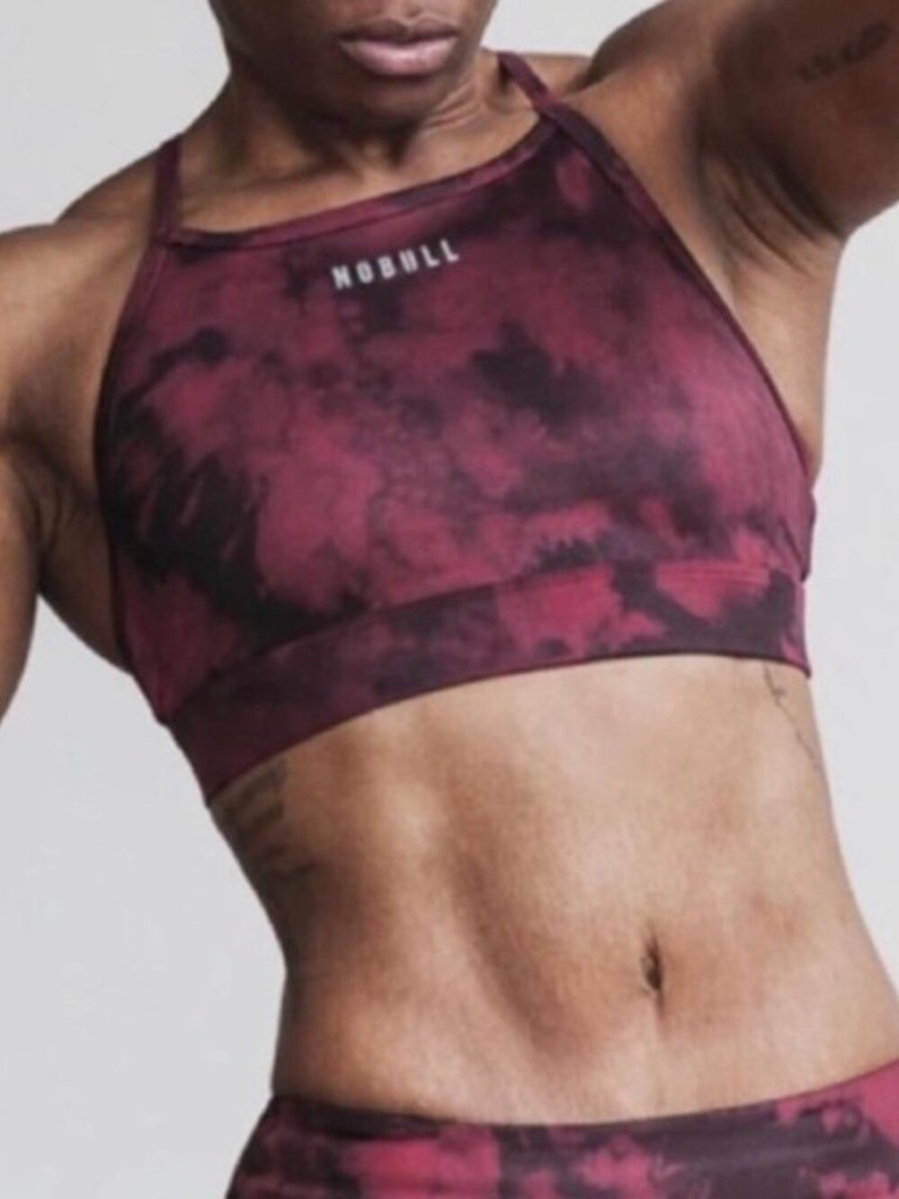 NoBull Padded Racer Back Purple Racer Back Sports Bra Size Large